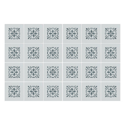 Autocolante pentru gresie Ornamente florale într-o plasă