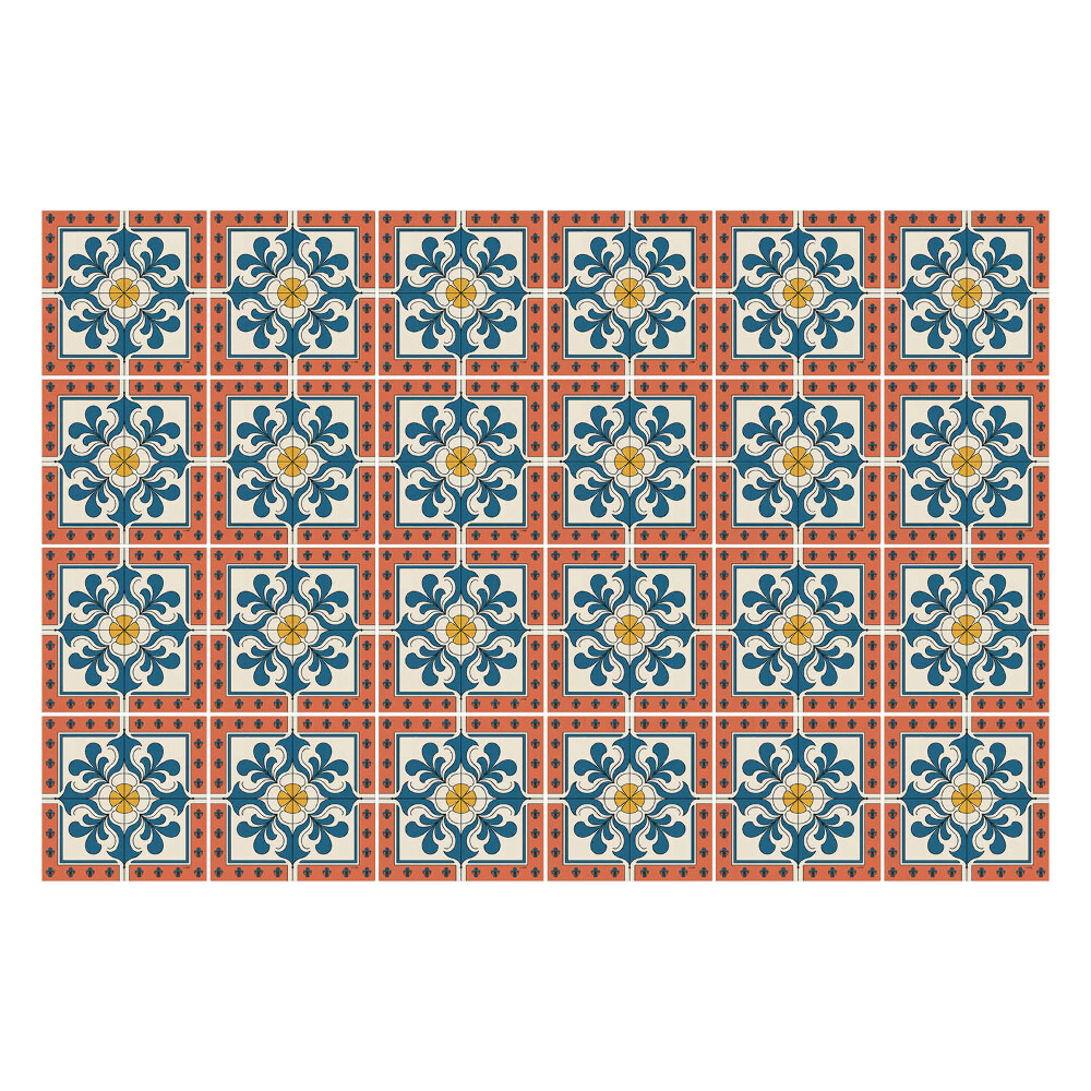 Autocolante gresie si faianta Motive florale în pătrate