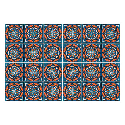 Autocolante pentru gresie Cercuri florale