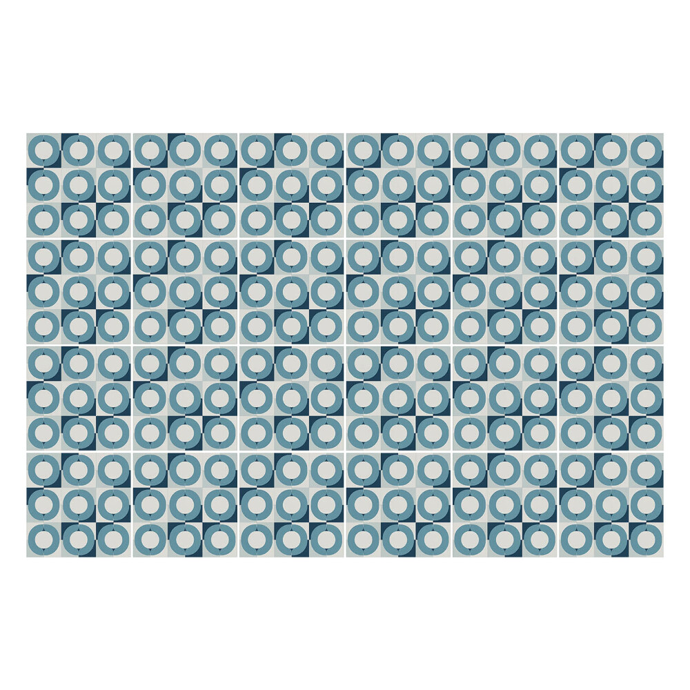 Autocolante pentru gresie Cercuri în carouri