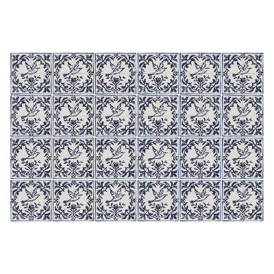 Autocolante pentru gresie Păsări printre vegetație