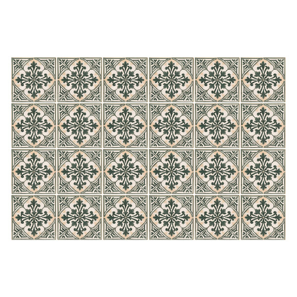 Autocolante pentru gresie Placi florale