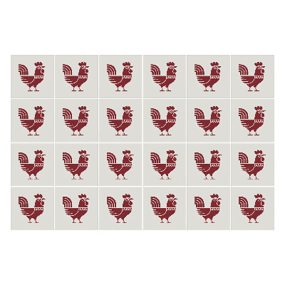Autocolante pentru gresie Găinile folclorice