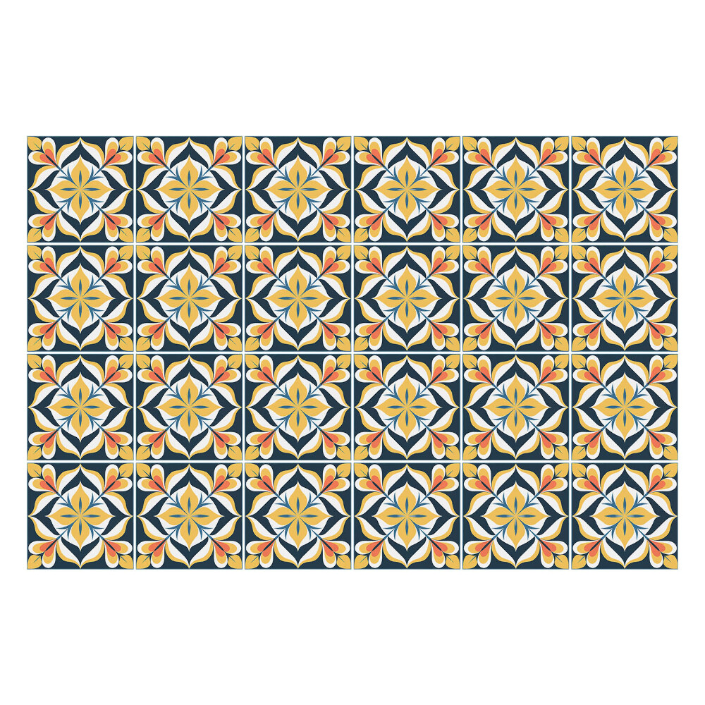 Autocolante gresie si faianta Motive florale în aranjament