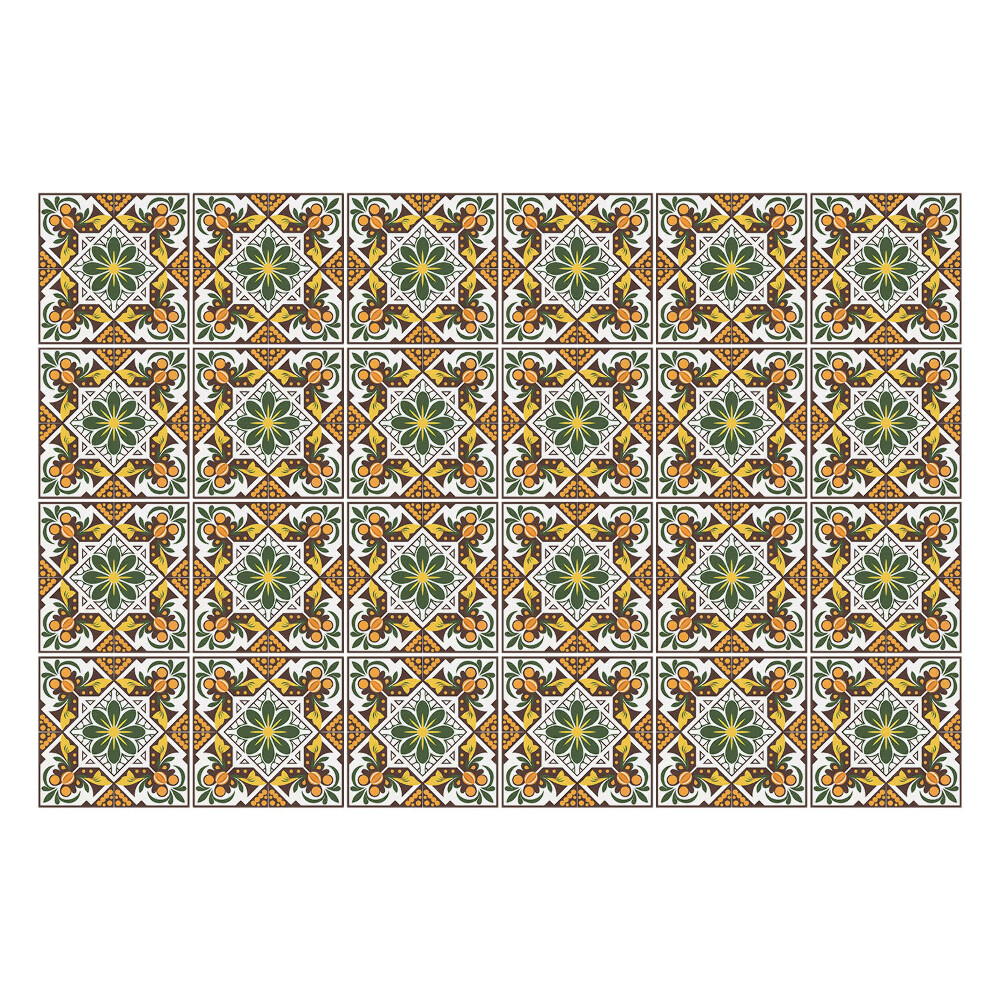 Autocolante gresie si faianta Placi bogat decorate