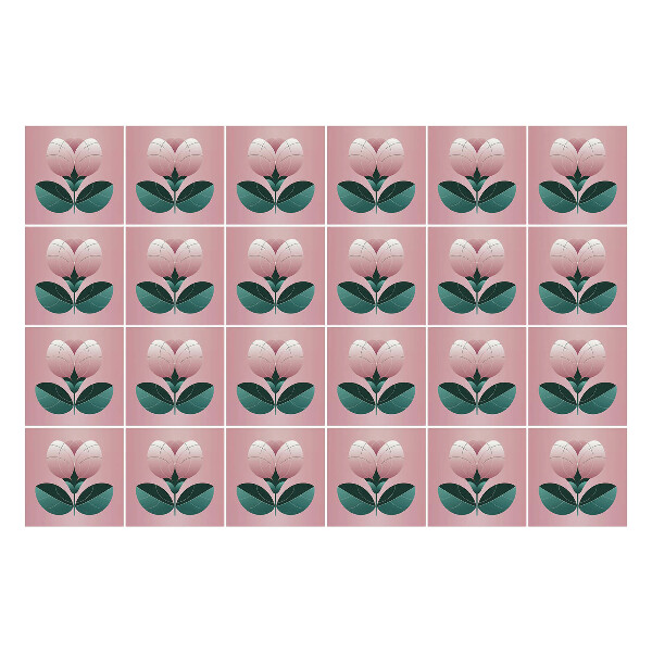 Autocolante gresie Ilustrații cu flori