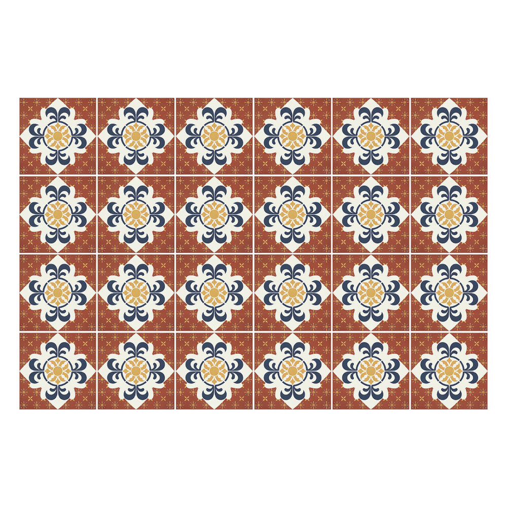 Autocolante pentru gresie Model de plăci ornamentale