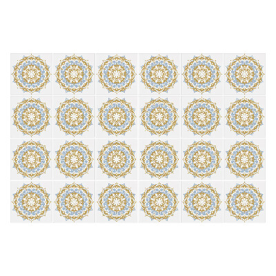 Autocolante pentru gresie Mandala cu flori