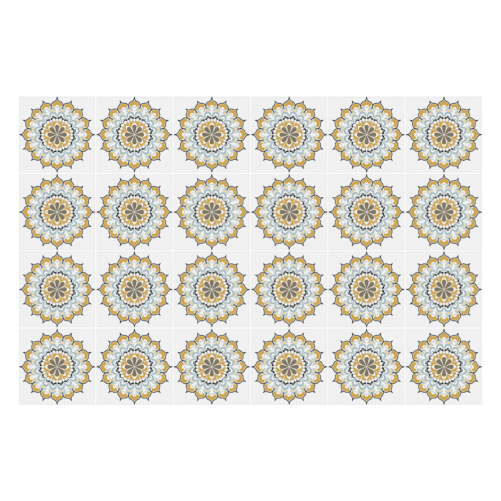 Autocolante gresie Mandale florale într-un aranjament