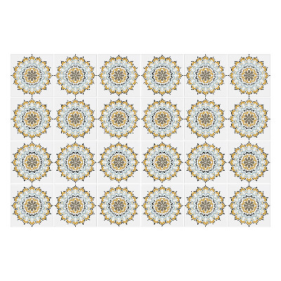 Autocolante gresie Mandale florale într-un aranjament