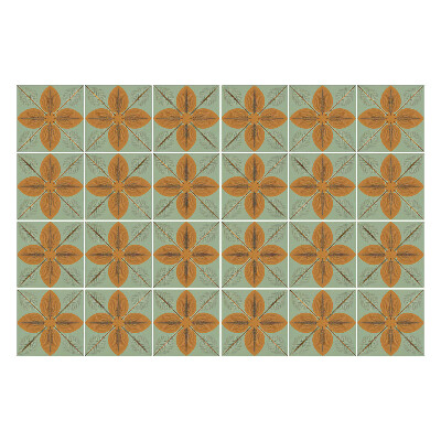 Autocolante pentru gresie Motive florale într-o plasă