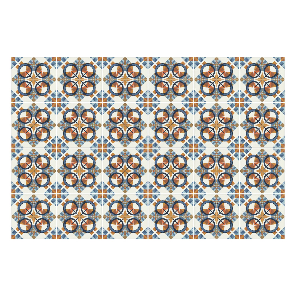 Autocolante pentru gresie Cercuri geometrice și stele