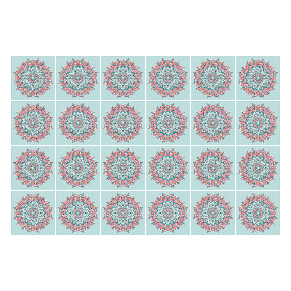 Autocolante gresie Mandale albastre