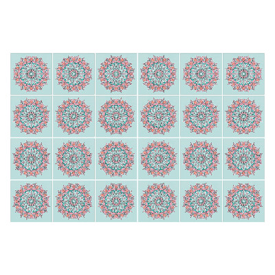 Autocolante gresie Mandale albastre