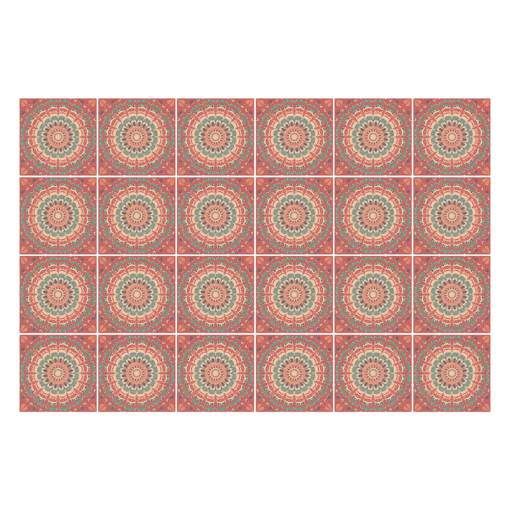 Autocolante pentru gresie Mandale pastelate