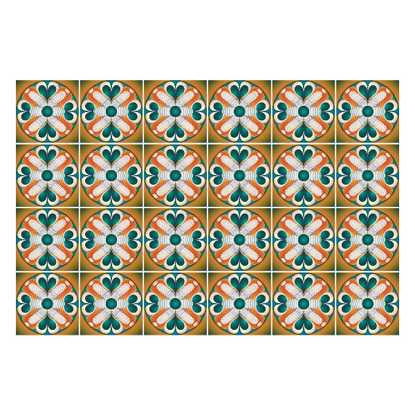 Autocolante gresie Model de faianță colorat