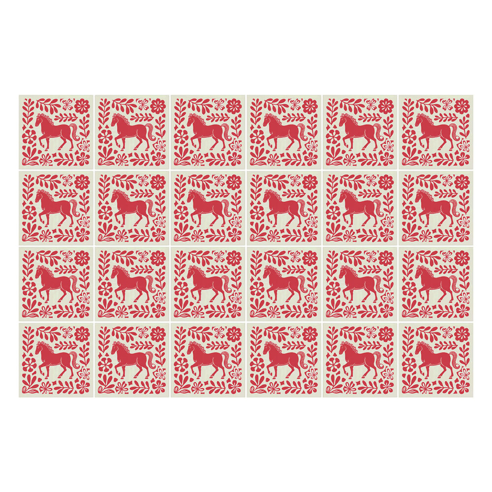 Autocolante pentru gresie Model popular cu cai