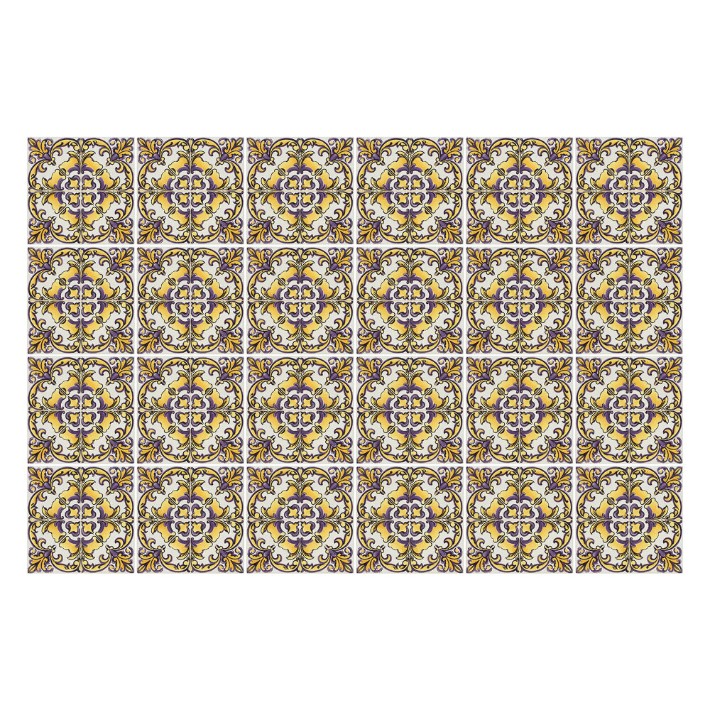 Autocolante gresie si faianta Ornamente florale într-o plasă