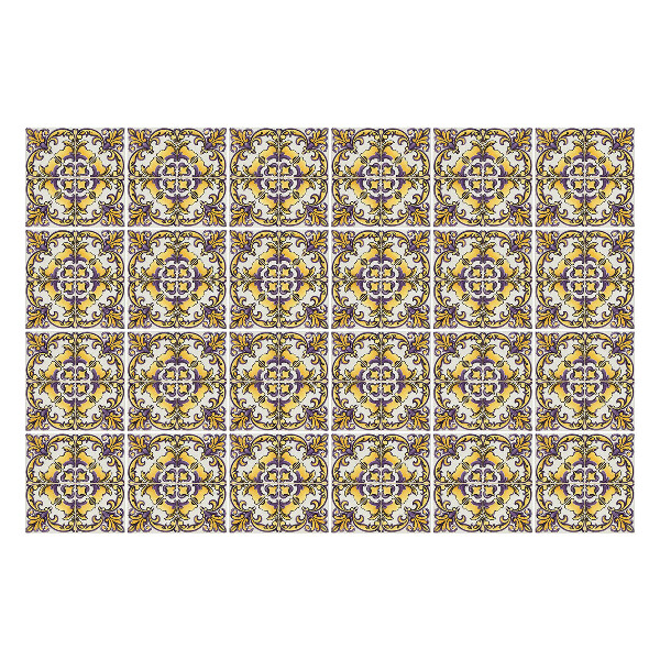 Autocolante gresie si faianta Ornamente florale într-o plasă