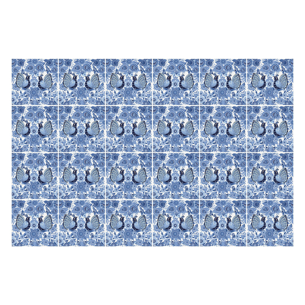 Autocolante gresie Motive florale cu fluturi