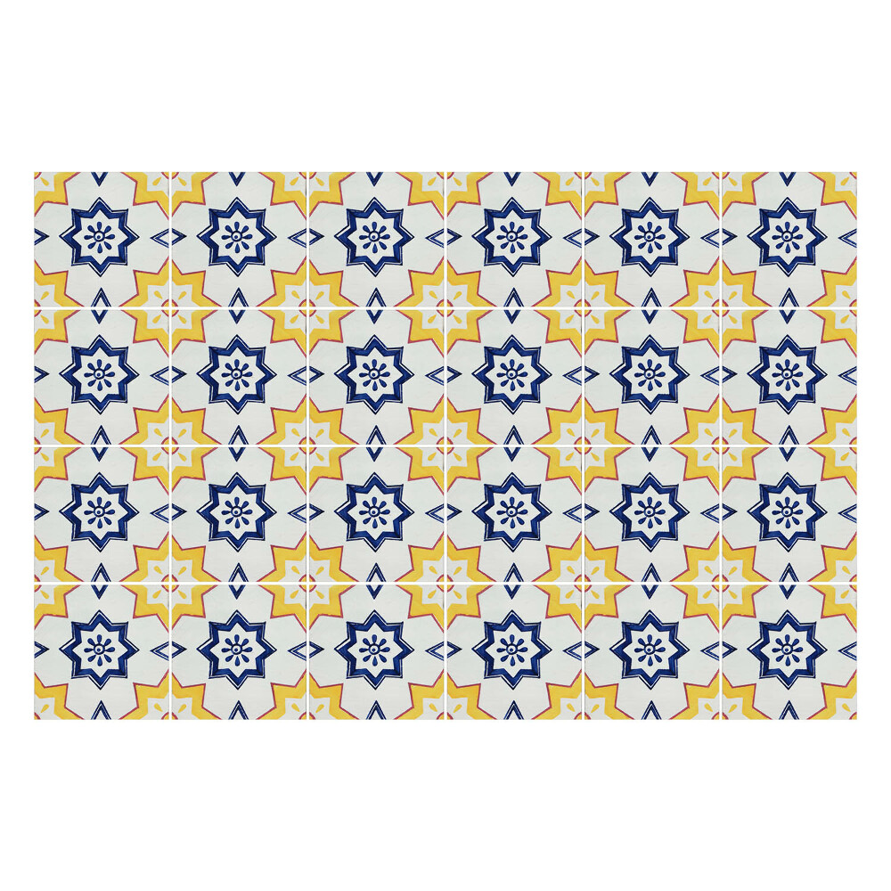 Autocolante pentru gresie Motive geometrice florale