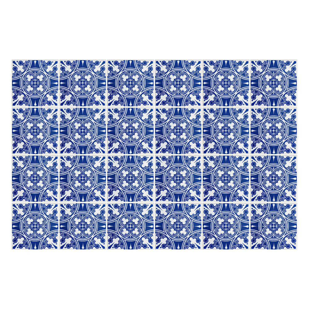 Autocolante gresie si faianta Ornamente florale în cercuri