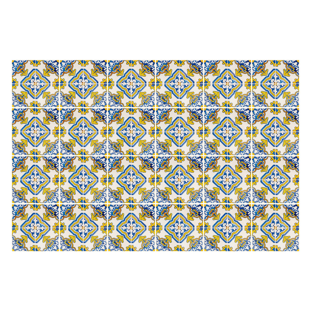 Autocolante gresie Motive florale în romburi