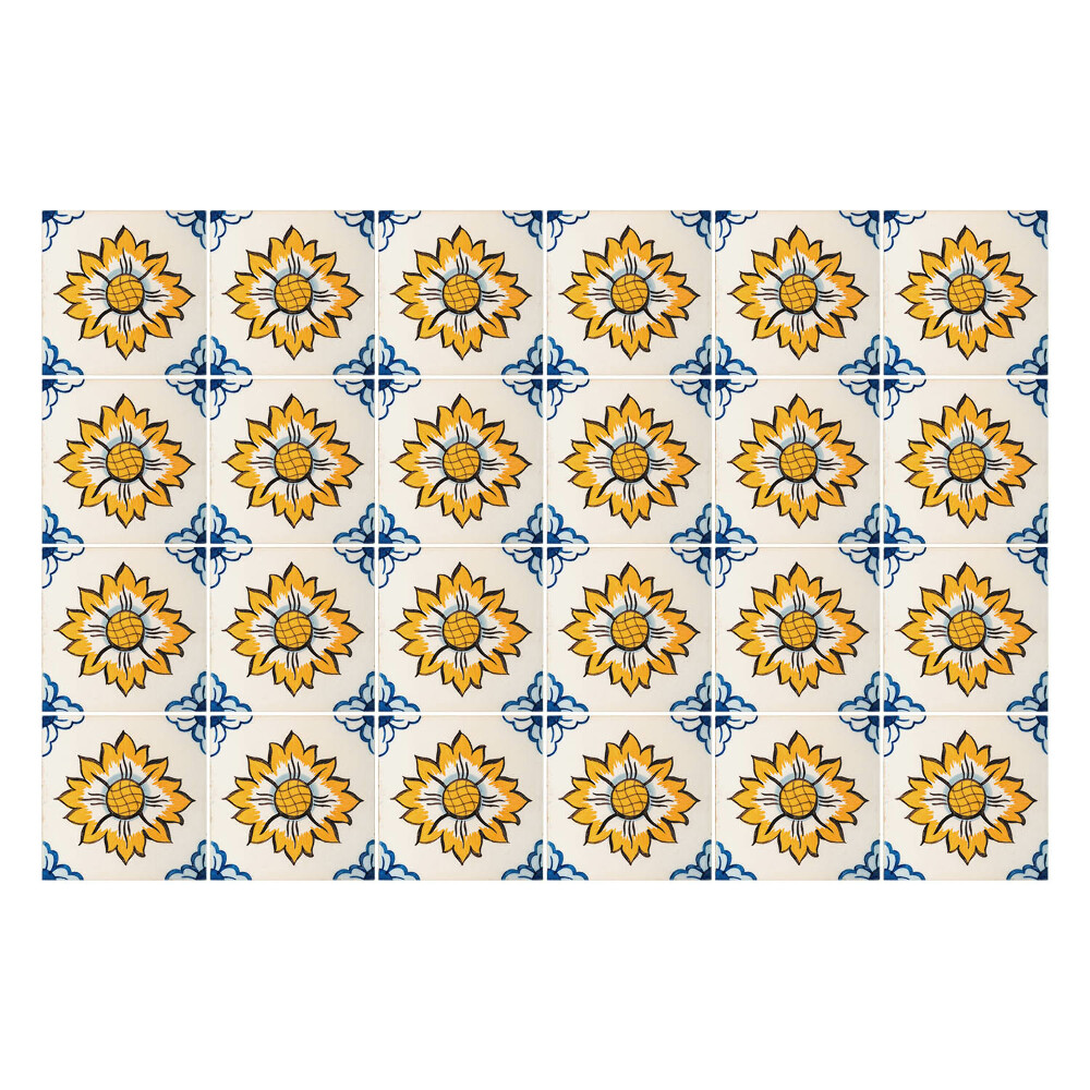 Autocolante pentru gresie Floarea soarelui retro