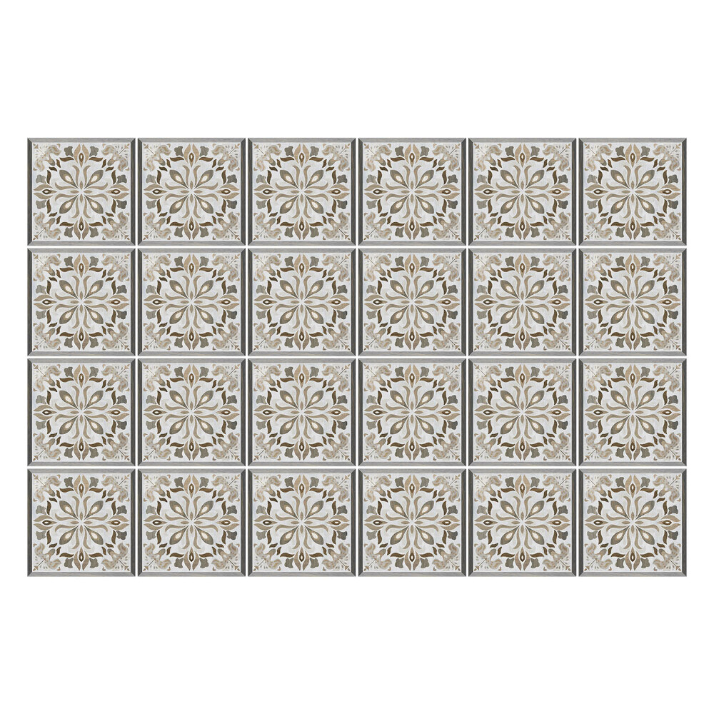 Autocolante gresie si faianta Placi florale elegante