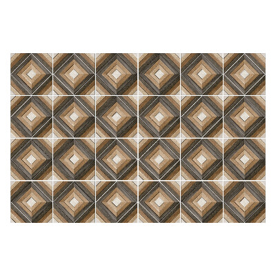 Autocolante pentru gresie Grilă de forme din lemn