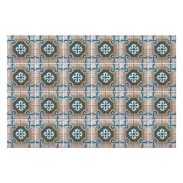 Autocolante pentru gresie Motive florale geometrice