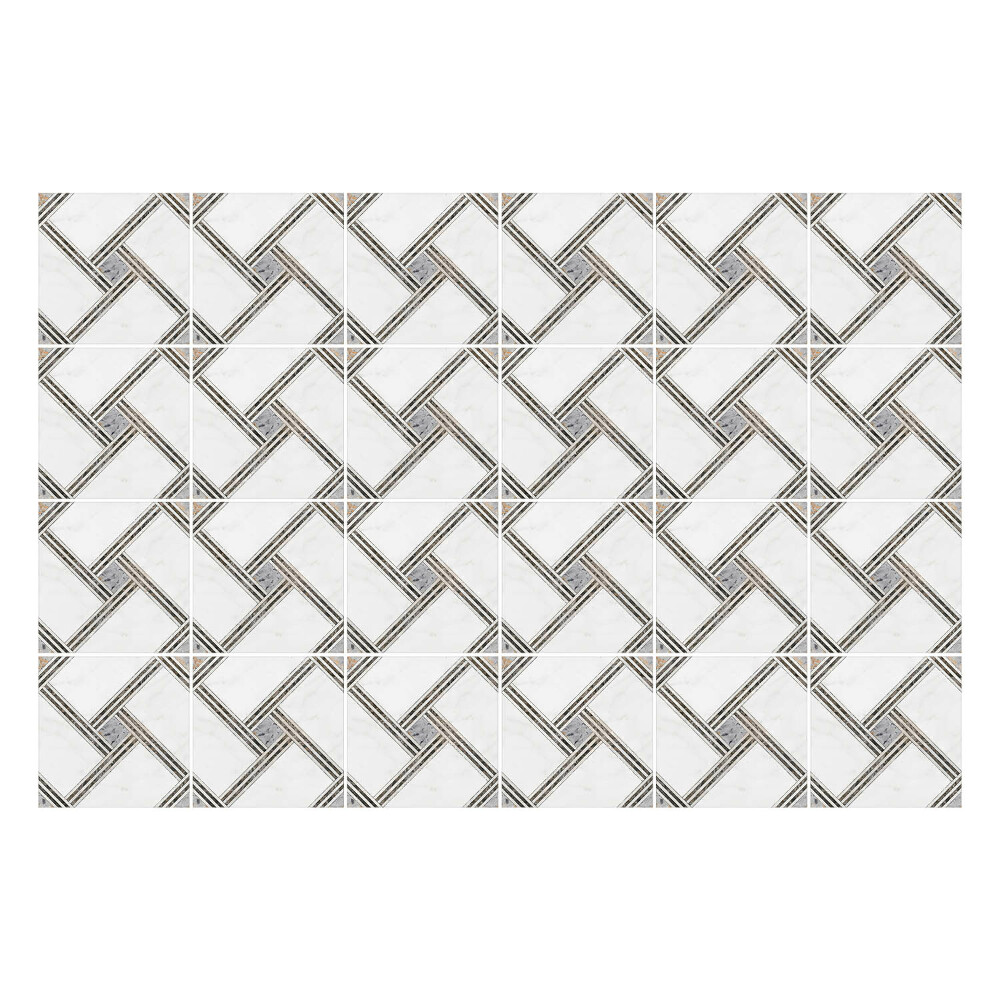 Autocolante gresie si faianta Țesătură de romburi într-o plasă