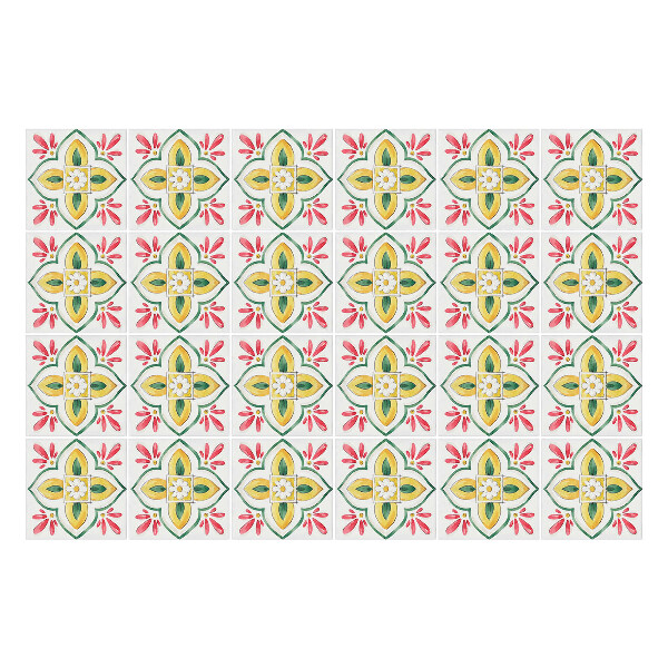 Autocolante gresie Ornamente florale în aranjament