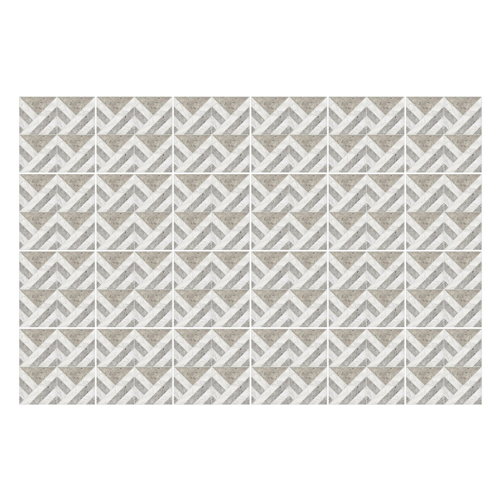 Autocolante gresie Zigzag într-un model de șah