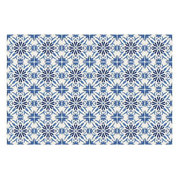 Autocolante gresie Motiv floral în carouri