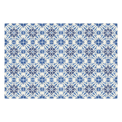 Autocolante gresie Motiv floral în carouri