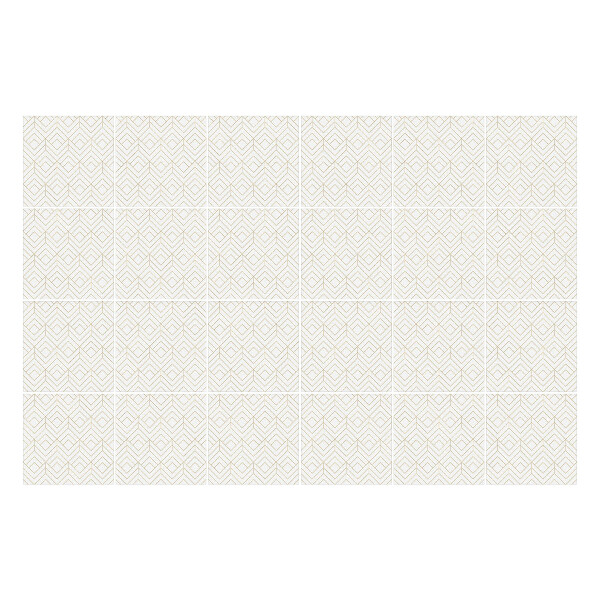 Autocolante pentru gresie Romburi delicate și forme ovale