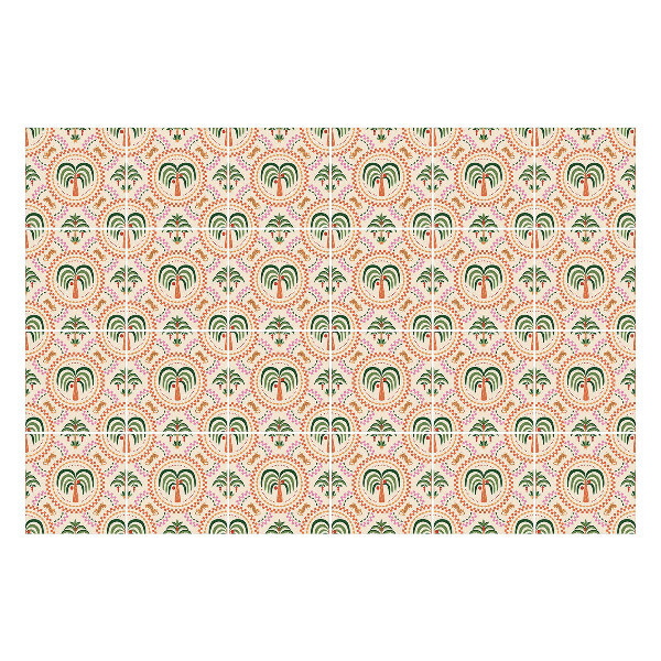 Autocolante gresie si faianta Motiv palmier exotic