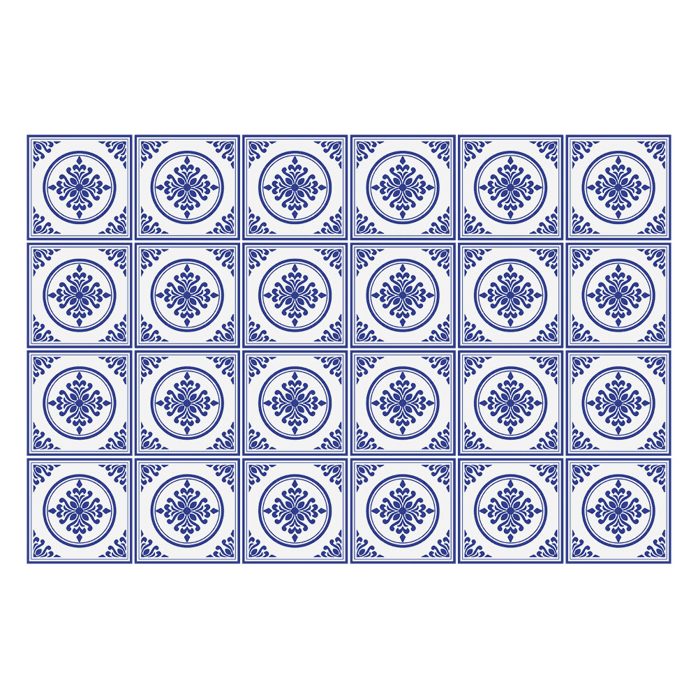 Autocolante gresie Ornamente clasice în pătrate