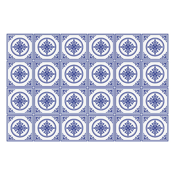 Autocolante gresie Ornamente clasice în pătrate