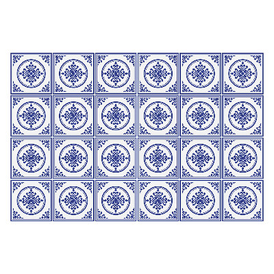 Autocolante gresie Ornamente clasice în pătrate