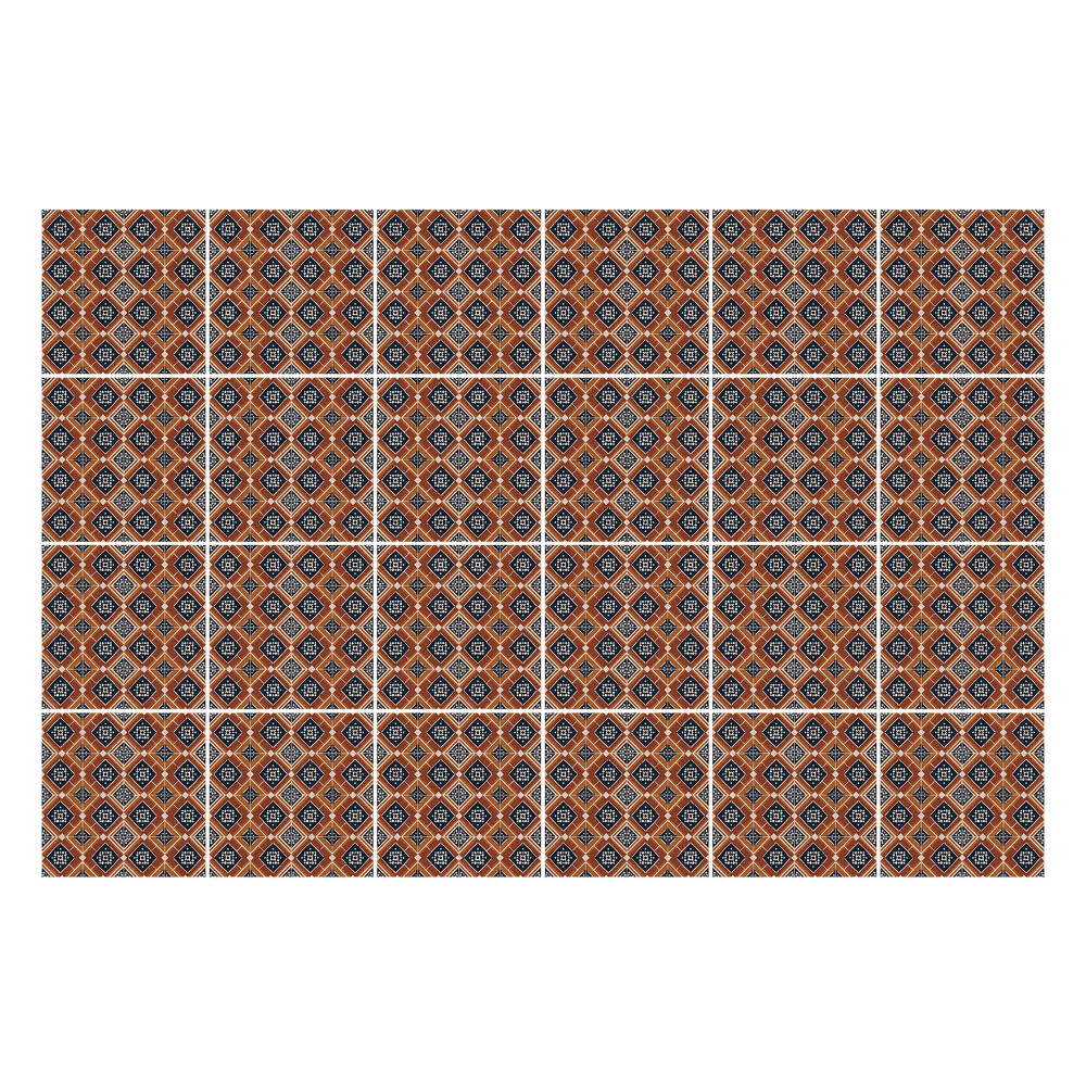 Autocolante gresie si faianta Romburi încrucișate cu detalii