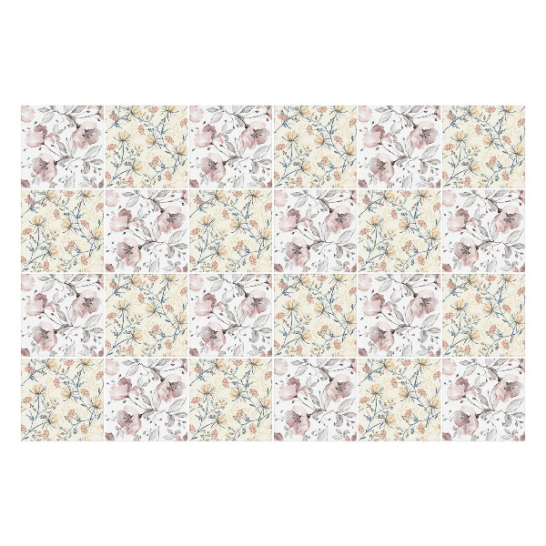 Autocolante gresie si faianta Motiv floral cu crenguțe