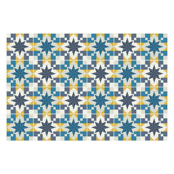 Autocolante pentru gresie Geometrie cu stele