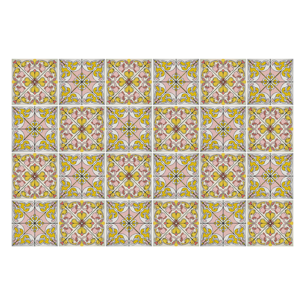 Autocolante gresie Ornamente florale în aranjament