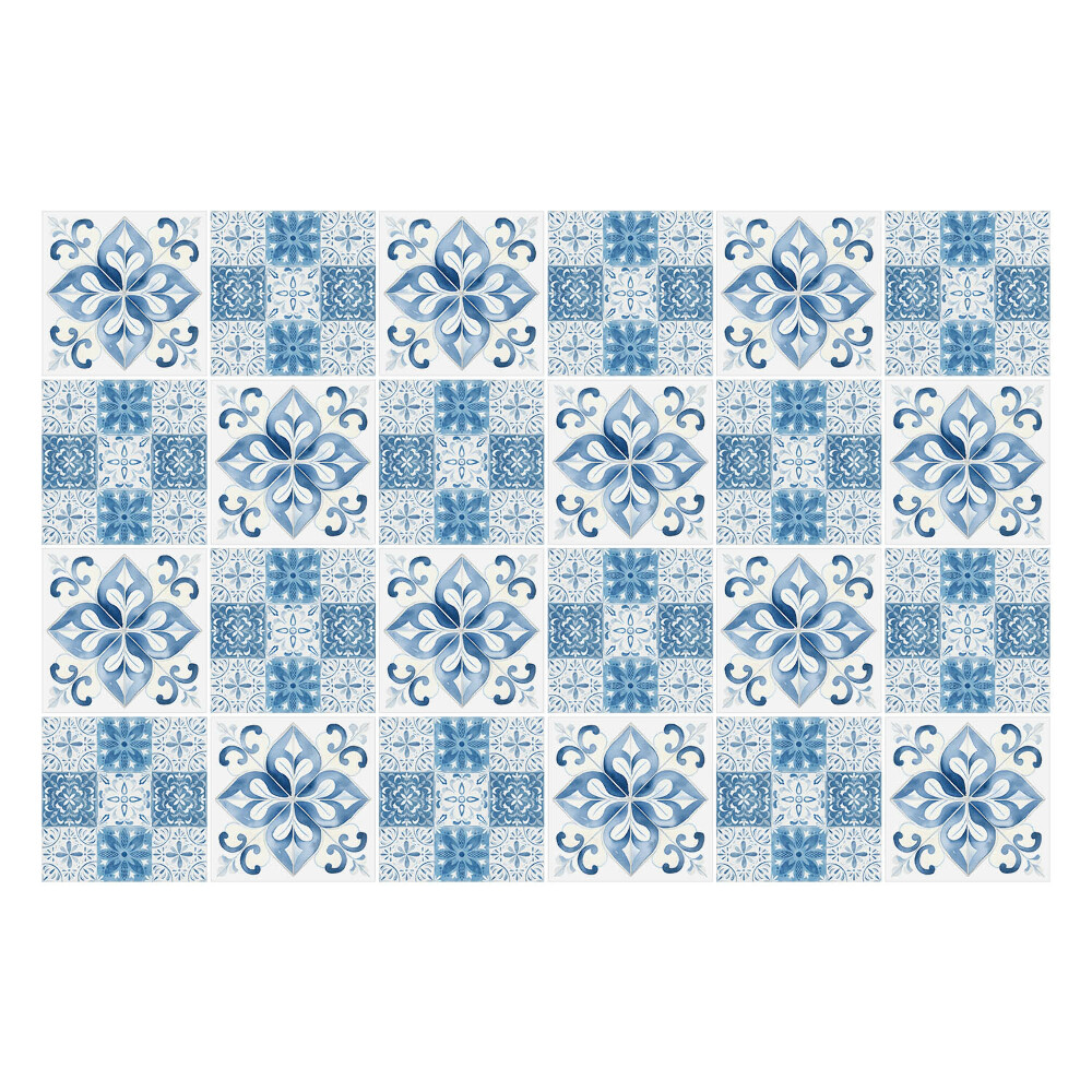 Autocolante gresie Mozaic de faianță albastră