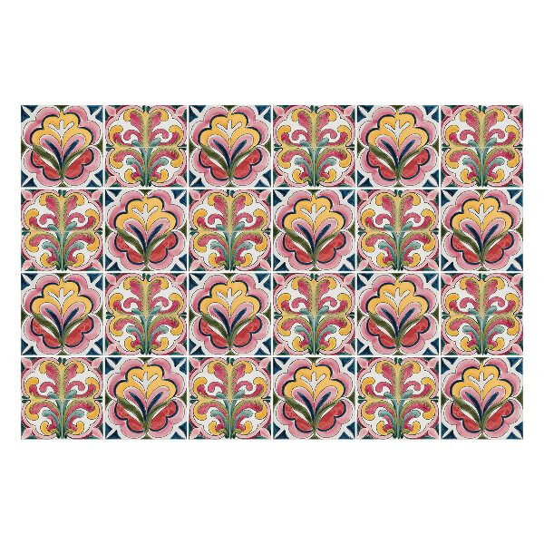 Autocolante gresie Motive florale pastelate