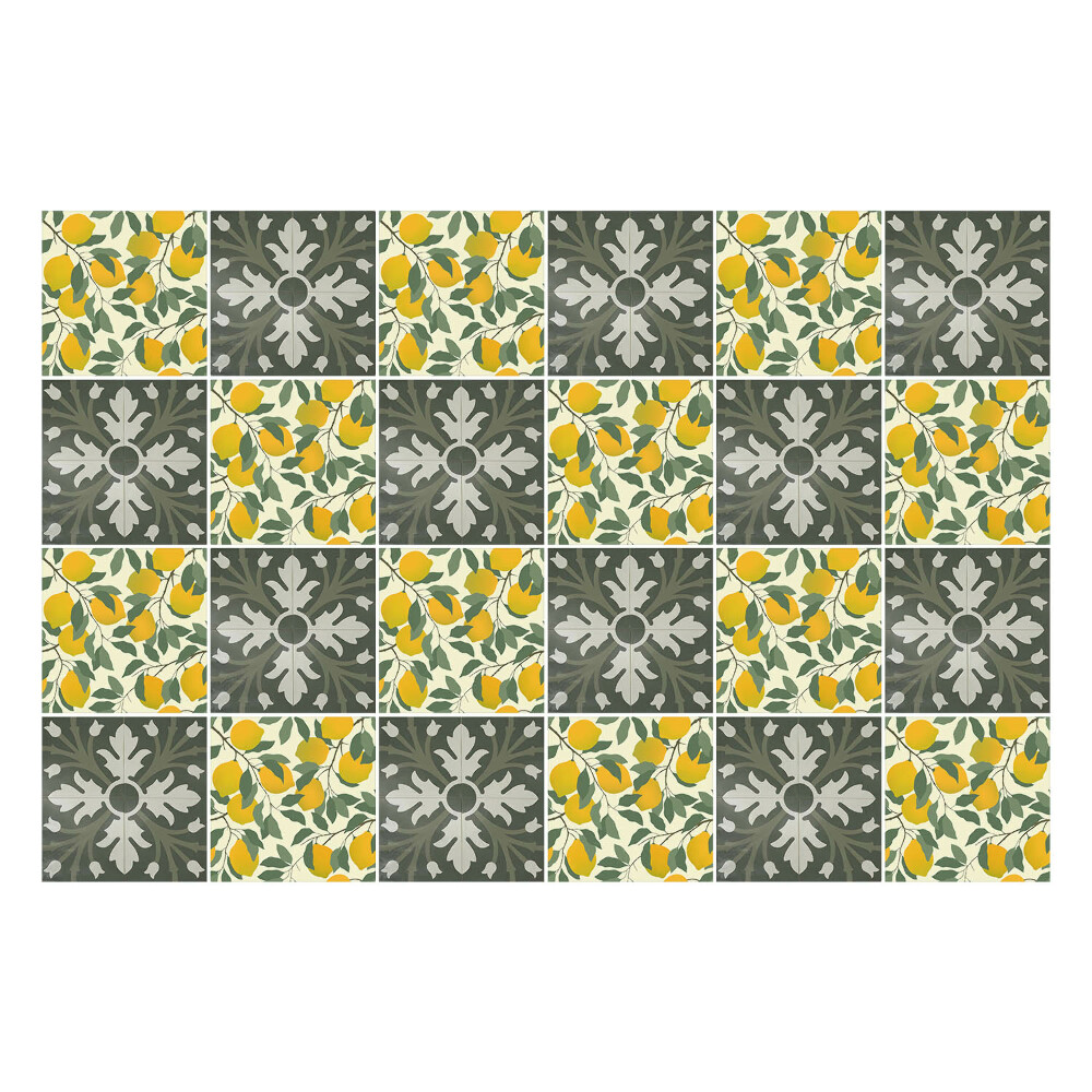 Autocolante gresie si faianta Motive cu frunze și citrice