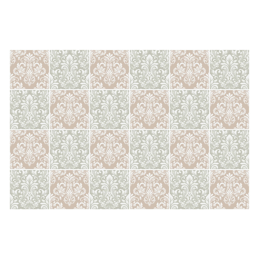 Autocolante gresie Ornamente florale elegante