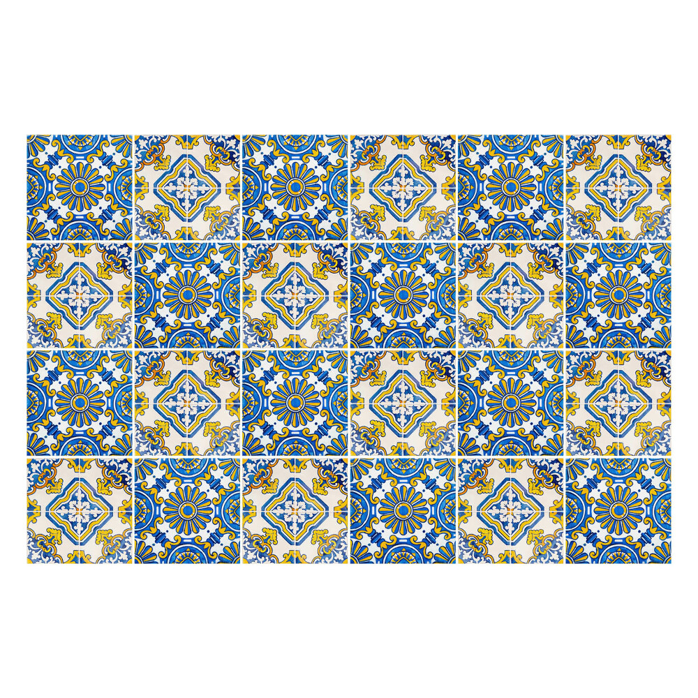 Autocolante pentru gresie Ornamente florale decorative